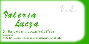 valeria lucza business card